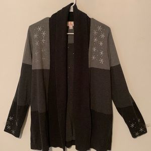 Quacker Factory 2 in 1  Embellished Cardigan